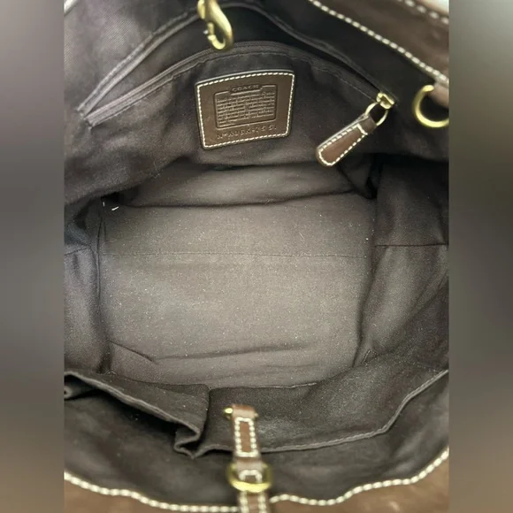 Coach Brown and Cream Shoulder Bag - Picture 7 of 16